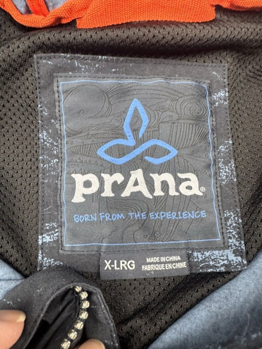 Prana Mens Blue Windbreaker Hooded Jacket XL Outdoor Lightweight - Picture 7 of 12